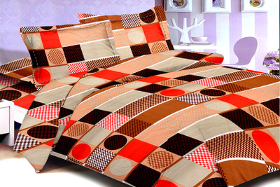 34% OFF on Royal Crust Cotton Geometric Double Bedsheet
