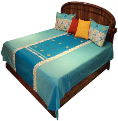 45% OFF on Amita Home Furnishing Cotton Embroidered Queen Bedsheet