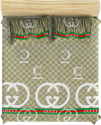 40% OFF on Evion Cotton Abstract Queen Bedsheet 1 Bedsheet, 2 Pillow Covers, Brown