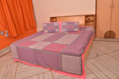 60% OFF on Mail Bazaar Cotton Printed Double Bedsheet