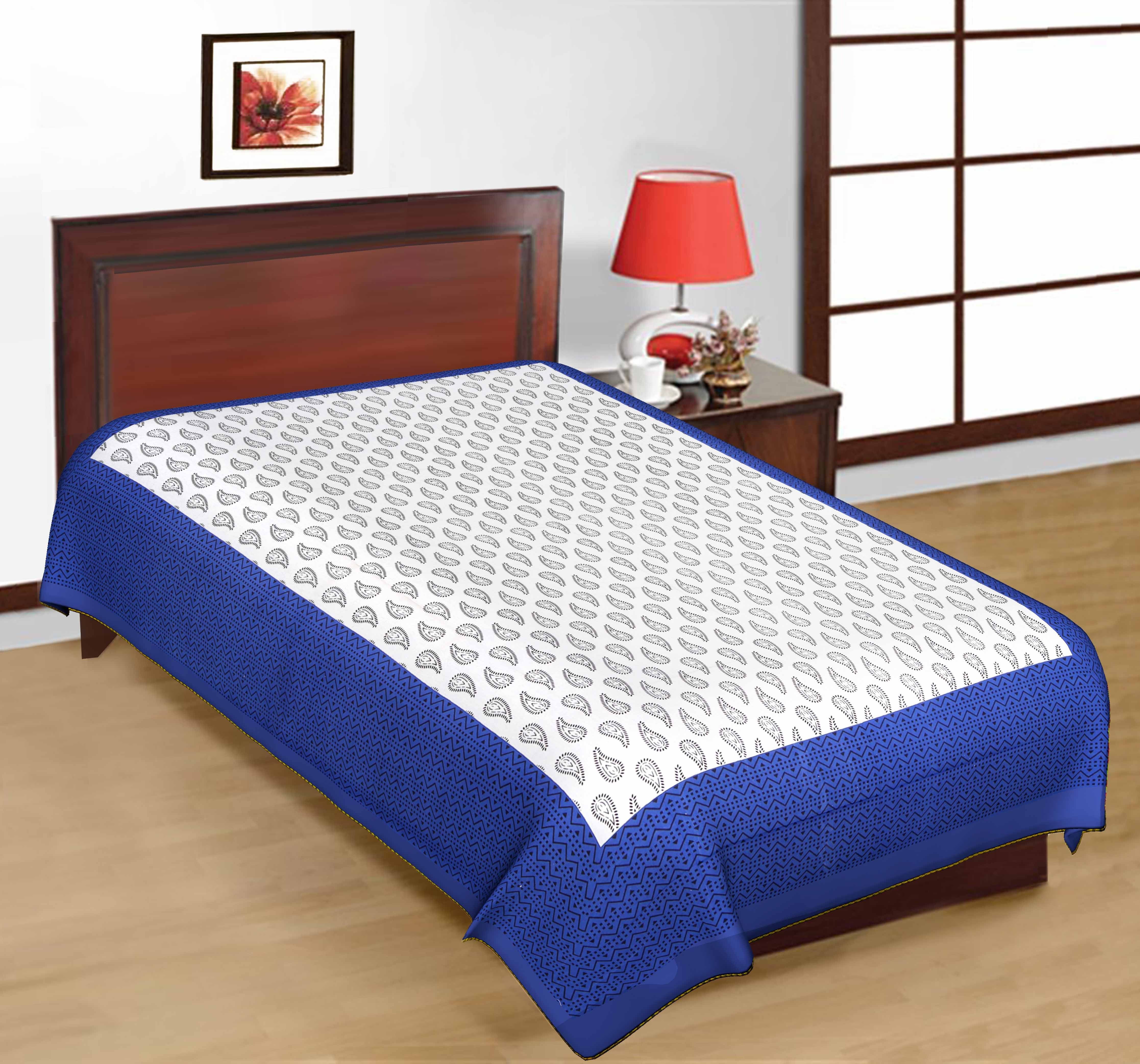 65% OFF on Shop Rajasthan Cotton Paisley Single Bedsheet