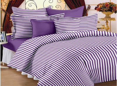 70% OFF on Ahmedabad Cotton Cotton Striped Double Bedsheet 1 Double Bedsheet, 2 Pillow Covers, Purple 70% OFF on Ahmedabad Cotton Cotton Striped Double Bedsheet 1 Double Bedsheet, 2 Pillow Covers, Purple