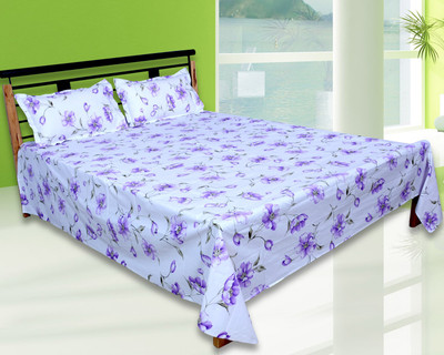 65% OFF on Urban Style Cotton Floral Double Bedsheet 1 Bedsheet, 2 Pillow cover, Multicolor