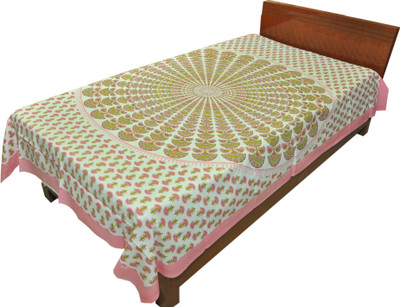 70% OFF on RajLaxmi Cotton Checkered Single Bedsheet