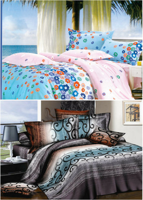 51% OFF on Fabhomes Polycotton Floral Double Bedsheet