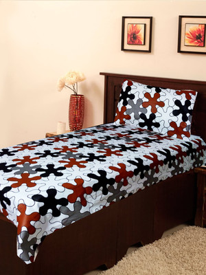 67% OFF on Homefab India Cotton Checkered Single Bedsheet