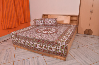 60% OFF on Handicana Cotton Printed Double Fitted Bedsheet 60% OFF on Handicana Cotton Printed Double Fitted Bedsheet