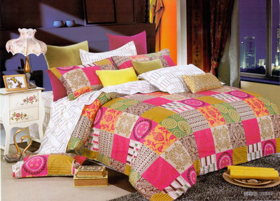 22% OFF on Ross Luxury Living Cotton Checkered Double King Bedsheet