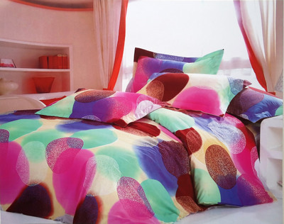 53% OFF on Solitaire Polycotton Polka Double Bedsheet