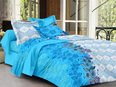 6% OFF on Ahmedabad Cotton Cotton Floral Double Bedsheet 1 Double Bedsheet & 2 Pillow Covers, Blue 6% OFF on Ahmedabad Cotton Cotton Floral Double Bedsheet 1 Double Bedsheet & 2 Pillow Covers, Blue
