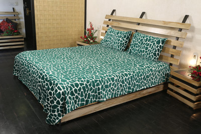 6% OFF on Adinath Polyester Printed Double Fitted Bedsheet