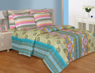 33% OFF on Salona Bichona Cotton Floral Double Bedsheet 1 Bedsheet, 2 Pillow Covers, Green 33% OFF on Salona Bichona Cotton Floral Double Bedsheet 1 Bedsheet, 2 Pillow Covers, Green