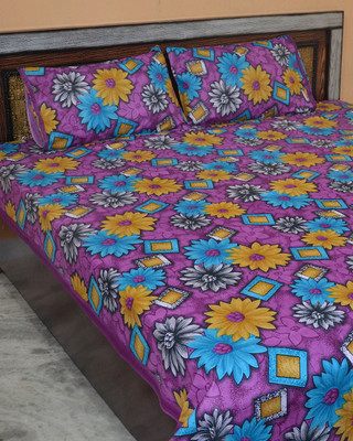 44% OFF on Famacart Cotton Printed Double King Bedsheet