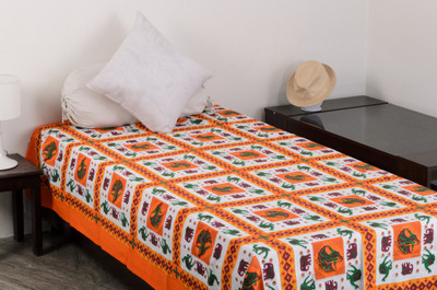 50% OFF on Vivid Rajasthan Cotton Animal Single Fitted Bedsheet