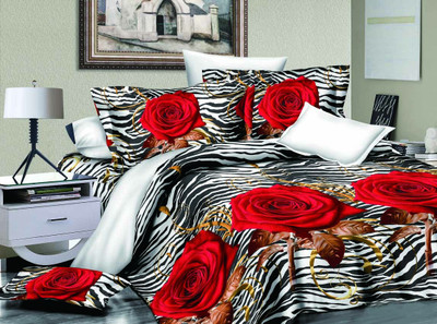 32% OFF on Boston Polycotton Floral Double Bedsheet