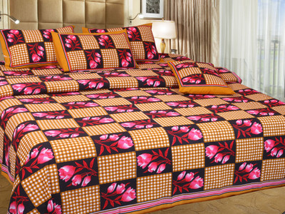 68% OFF on Z Decor Cotton Floral Double Bedsheet