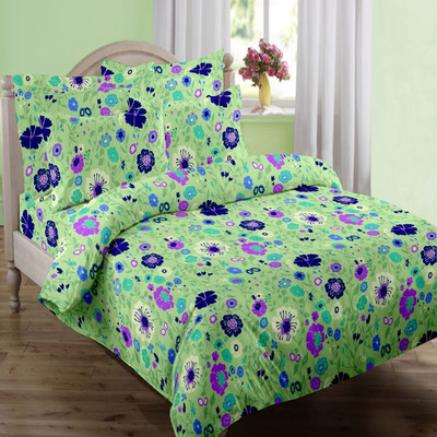 Swaas Cotton Floral Queen Bedsheet