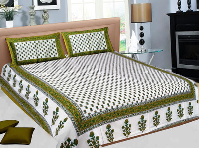 44% OFF on Jaipur Printex Cotton Printed Double Bedsheet
