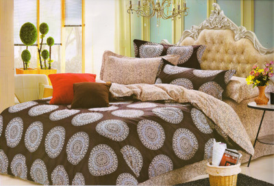 24% OFF on Skap Cotton Abstract Double Bedsheet