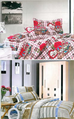 73% OFF on Fabhomes Polycotton Floral Double Bedsheet