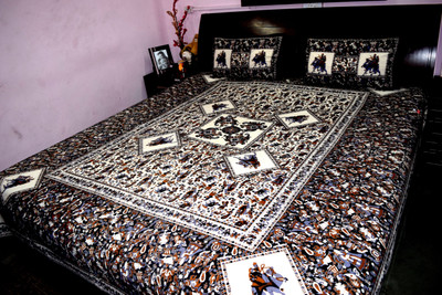 22% OFF on Rajasthani Decor Cotton Printed Queen Bedsheet