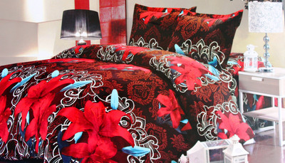 37% OFF on Magic Home Cotton Floral Double Bedsheet