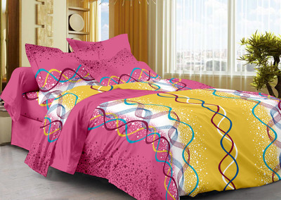 50% OFF on La Fleur Cotton Abstract Double Bedsheet