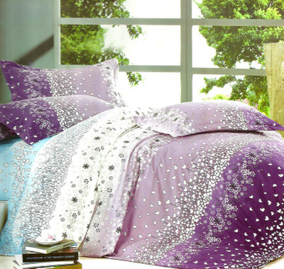 28% OFF on RosePetal Polycotton Floral Double Bedsheet