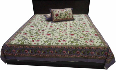 57% OFF on Buy Clues Cotton Paisley Double Bedsheet