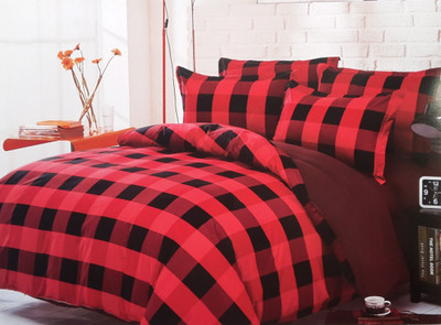 55% OFF on Reliable Polycotton Checkered Double Bedsheet