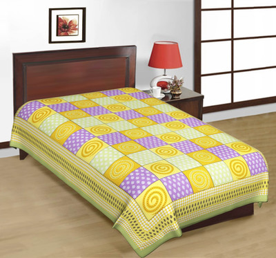 77% OFF on Shop Rajasthan Cotton Geometric Single Bedsheet