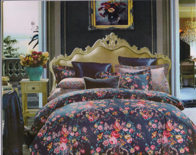 48% OFF on Valtellina Cotton Floral King Bedsheet