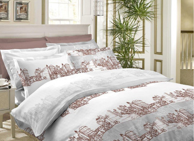 3% OFF on Bombay Dyeing Cotton Printed Double Bedsheet 2 Pillow Covers, 1 Bedsheet