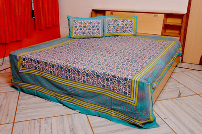 60% OFF on Mail Bazaar Cotton Printed Double Bedsheet