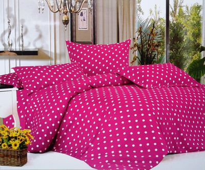 55% OFF on Solitaire Polycotton Polka Double Bedsheet 1 Double Bedsheet, 2 Pillow Covers, White, Pink 55% OFF on Solitaire Polycotton Polka Double Bedsheet 1 Double Bedsheet, 2 Pillow Covers, White, Pink