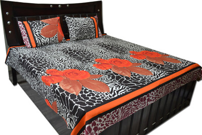 46% OFF on Fabbig Cotton Floral Double Bedsheet