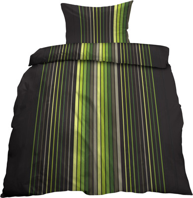 61% OFF on Aalidhra Polyester Silk Blend Striped Single Bedsheet Single Bedsheet, 1 Pillow Cover, Multicolor