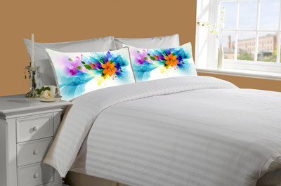 70% OFF on meSleep Cotton Striped Double Bedsheet