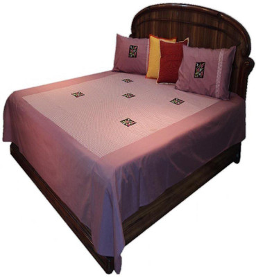 42% OFF on Amita Home Furnishing Cotton Embroidered Queen Bedsheet