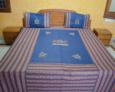 50% OFF on Silkworm Cotton Printed Double Bedsheet