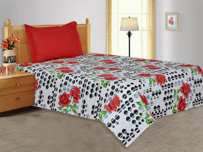 28% OFF on Salona Bichona Cotton Floral Single Bedsheet 1 Bedsheet, 1 Pillow Cover, Red 28% OFF on Salona Bichona Cotton Floral Single Bedsheet 1 Bedsheet, 1 Pillow Cover, Red