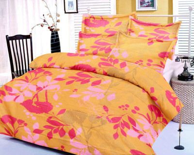 23% OFF on Caps Satin Self Design Single Bedsheet