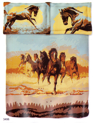 6% OFF on Bombay Dyeing Cotton Animal Double Bedsheet 1 Double Bedsheet, 2 Pillow Covers, Blue-Brown