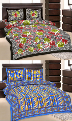 50% OFF on Rangasthali Cotton Printed Double Bedsheet