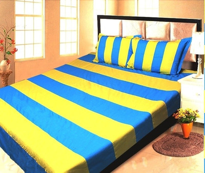 37% OFF on Lullabies By Sukuma Cotton Solid Double Bedsheet