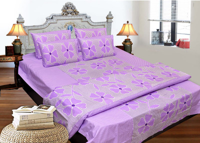 73% OFF on Hargunz Polycotton Floral Double Bedsheet 1 Double Bed Sheet, 2 Pillow Covers, Purple 73% OFF on Hargunz Polycotton Floral Double Bedsheet 1 Double Bed Sheet, 2 Pillow Covers, Purple