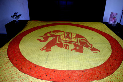 57% OFF on Rajasthani Decor Cotton Printed Double Bedsheet