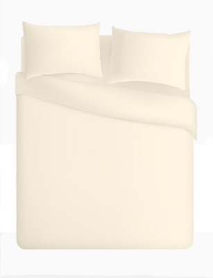 51% OFF on Tangia Cotton Solid Double Bedsheet