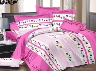 7% OFF on United India Mills Cotton Floral Double Bedsheet