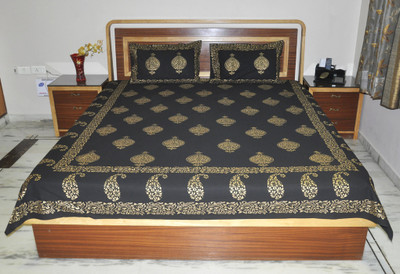 50% OFF on Lal Haveli Cotton Paisley Double Bedsheet